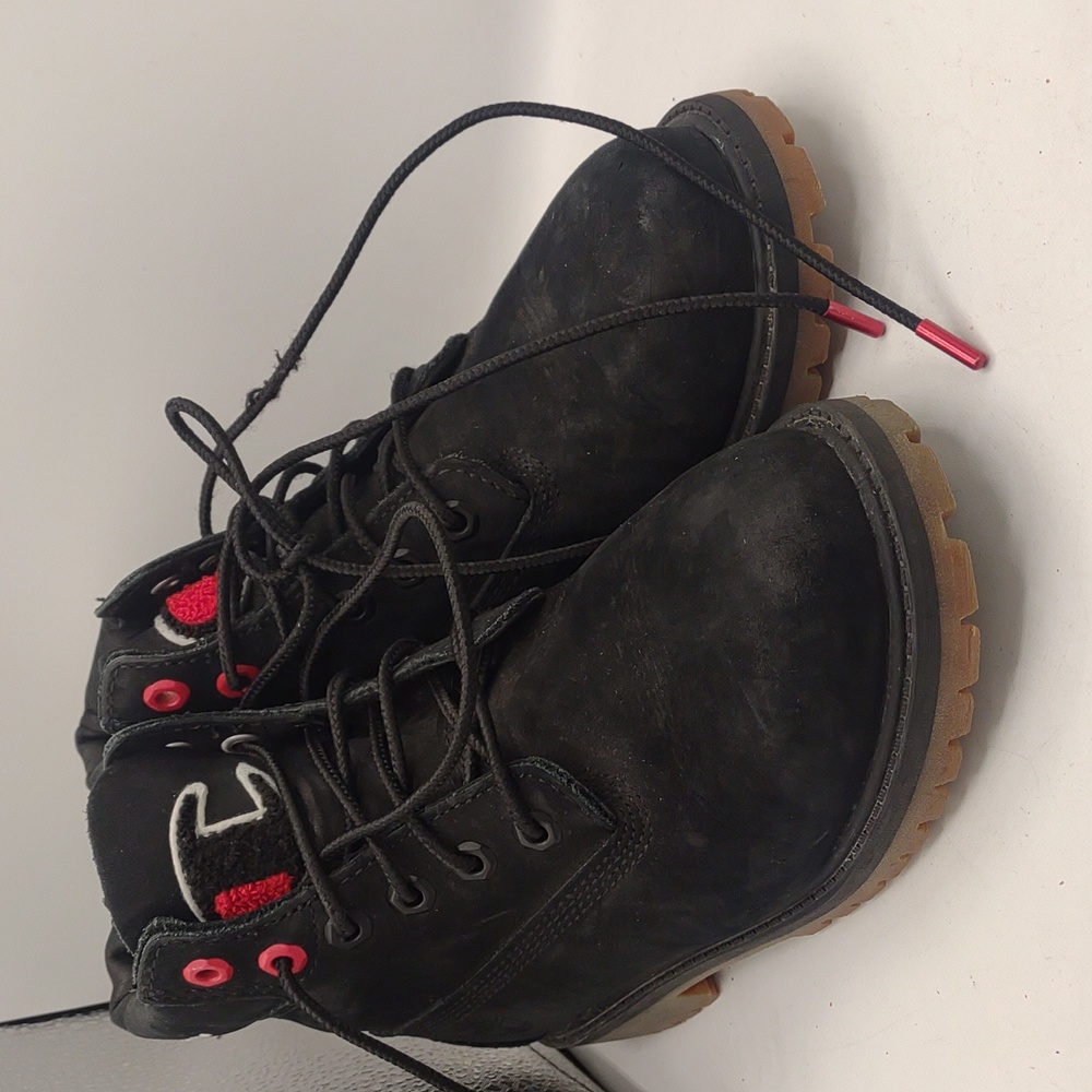 Timberland champion collab boots shoes black nubuck boys youth 13